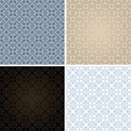 set of seamless vintage patterns のイラスト素材