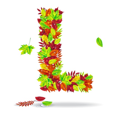 autumn letters with drops of waterのイラスト素材