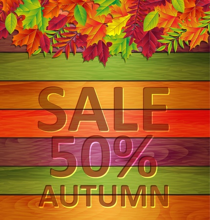 background with autumn leavesのイラスト素材