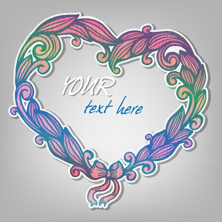 hand drawn heart のイラスト素材