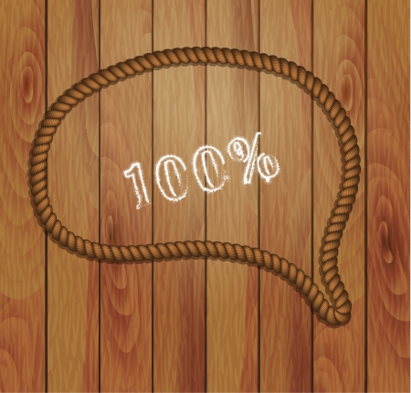 frame of rope and wood background のイラスト素材