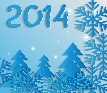 christmas background with paper snowflakesのイラスト素材