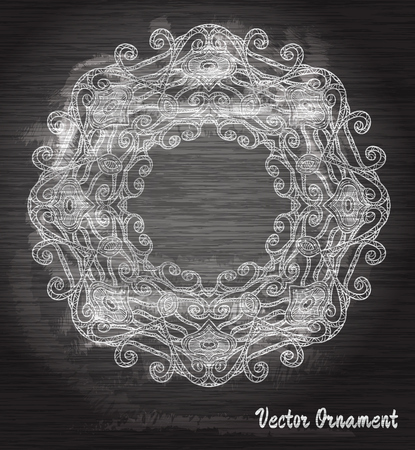 Vintage vector pattern.Chalk board. Hand drawn abstract background. Decorative retro banner. Can be used for banner, invitation, wedding card, scrapbooking and others. Royal vector design element.のイラスト素材