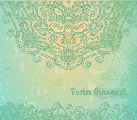 Vintage vector pattern. Hand drawn abstract background. Decorative retro banner.
 Can be used for banner, invitation, wedding card, 
scrapbooking and others. Royal vector design element.のイラスト素材