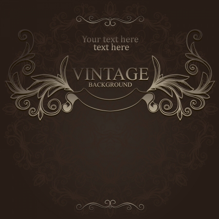 hand drawn vintage emblem with ribbonのイラスト素材