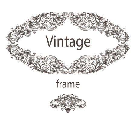 Vintage card with patternsのイラスト素材
