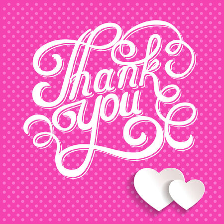 lettering thank you のイラスト素材