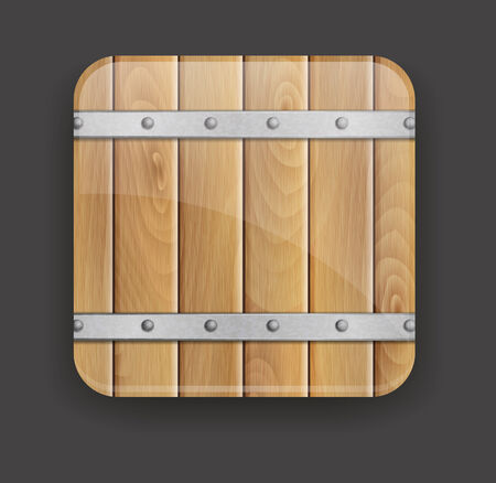 wooden iconのイラスト素材