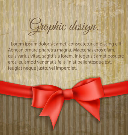 Vintage grungy background with red bowのイラスト素材