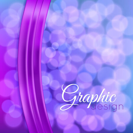 bokeh background with a ribbonのイラスト素材