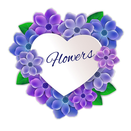 frame of flowersのイラスト素材