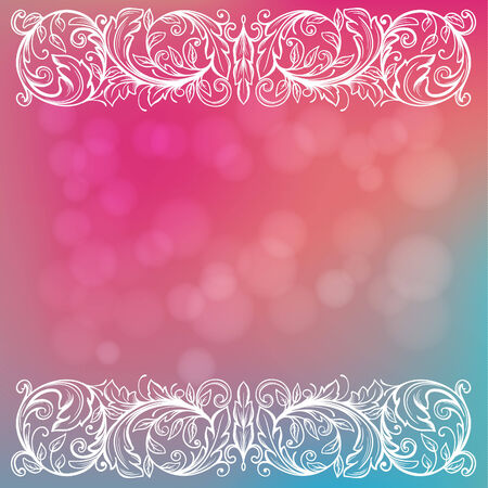 vintage card with ornamentのイラスト素材