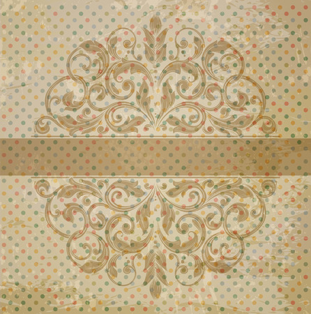 vintage template with vintage elementsのイラスト素材