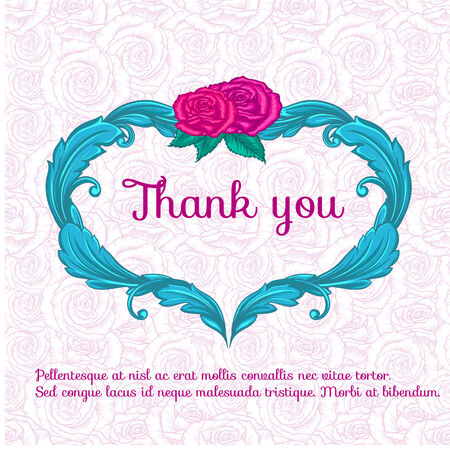 Vintage roses frameのイラスト素材