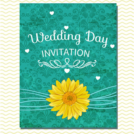 Floral invitation greeting card. Can be used for banner, invitation, wedding card, 
scrapbooking and others.のイラスト素材