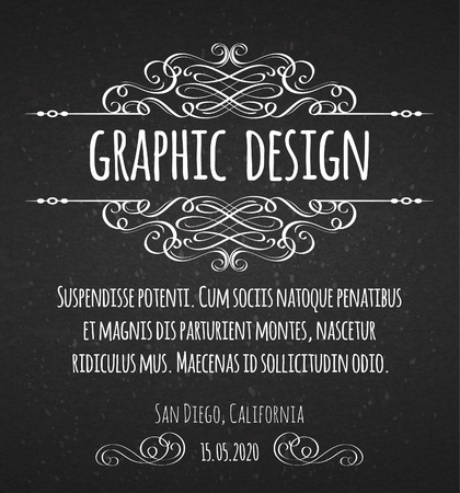 page decoration calligraphic design elements templateのイラスト素材