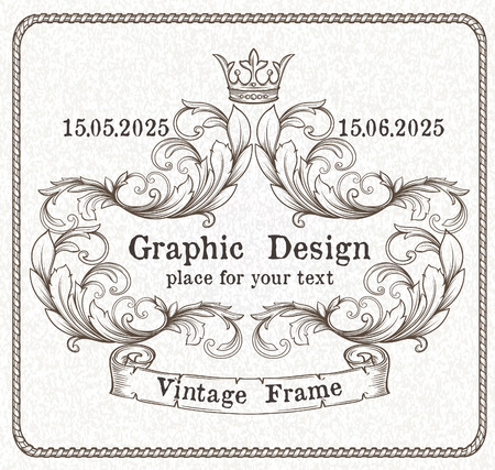 page decoration template vintage frameのイラスト素材