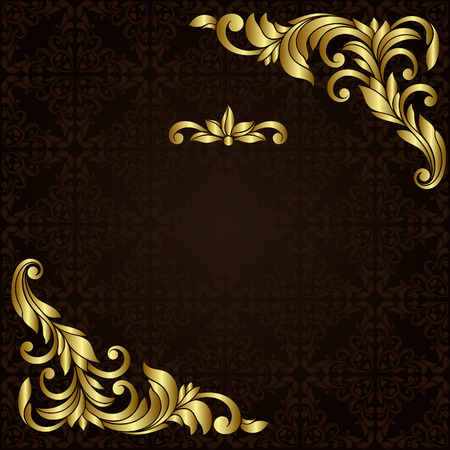 Vector ornate gold borderのイラスト素材