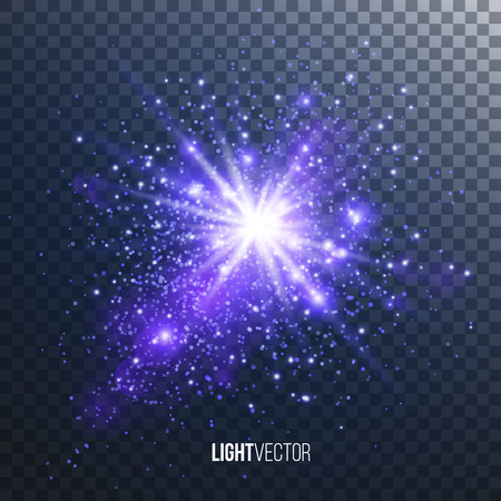 Background burst with sparkles and glitter , glow light effect. Vector illustration.のイラスト素材