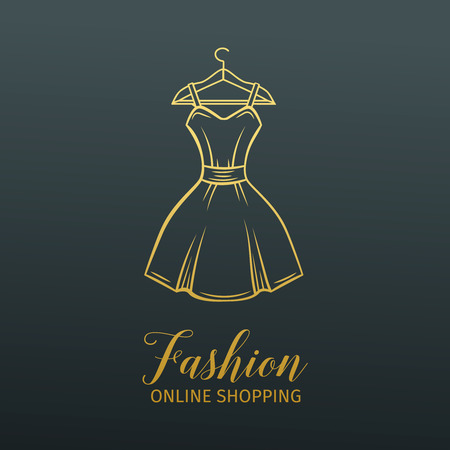 Hanger with a dress badge.のイラスト素材