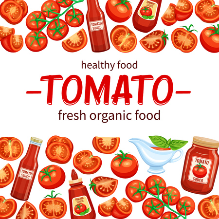 red tomato with sauceのイラスト素材