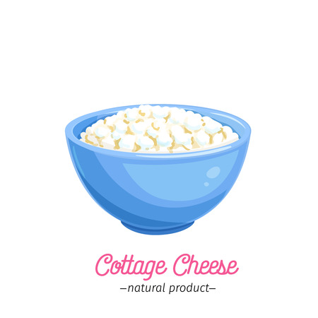 Vector cottage cheese iconのイラスト素材
