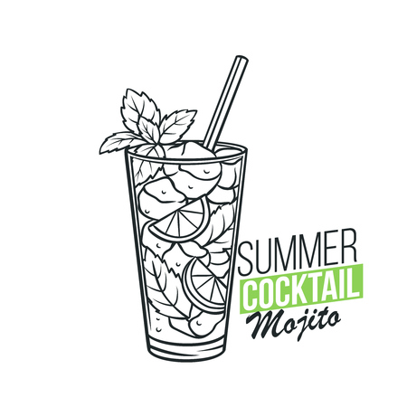 Mojito Cocktailのイラスト素材