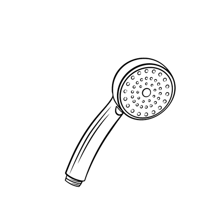 Badge shower headのイラスト素材