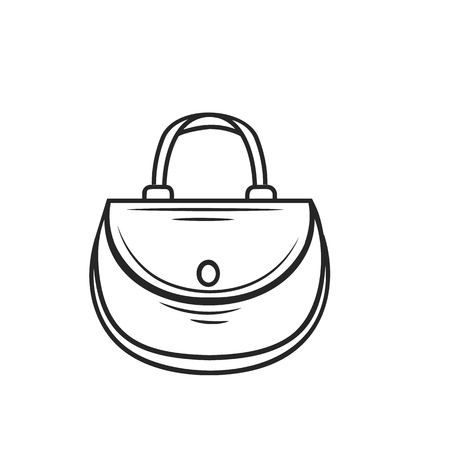 Women bag, outlineのイラスト素材