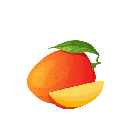 Mango icon, cartoonのイラスト素材