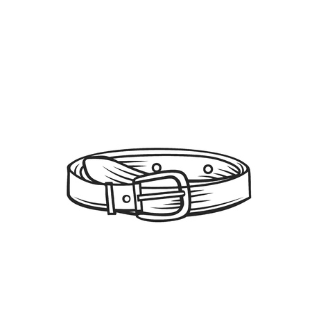 Leather belt iconのイラスト素材