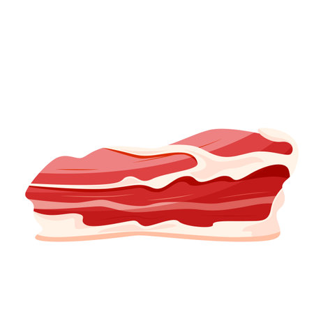 Raw meat marble beef steak vector icon. Fresh meat cartoon illustration.のイラスト素材