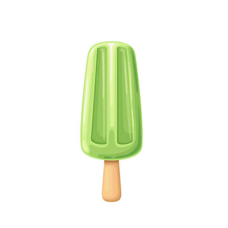 Matcha green tea yogurt popのイラスト素材
