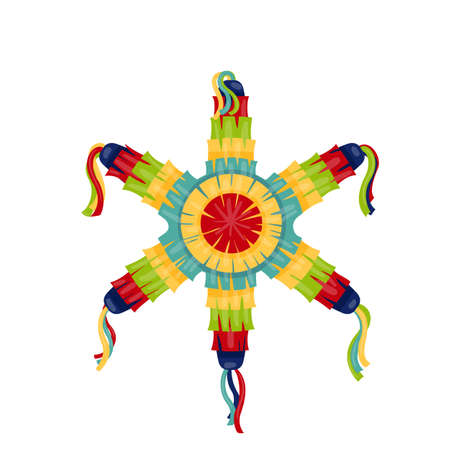 Mexican star pinata iconのイラスト素材