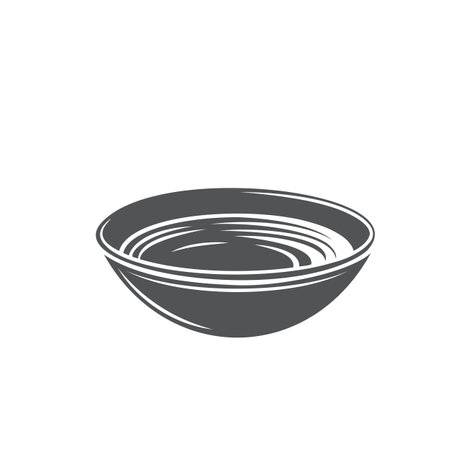 Bowl of soy sauce glyph monochromeのイラスト素材