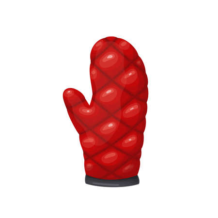 Grill mitt or Kitchen protective oven gloveのイラスト素材