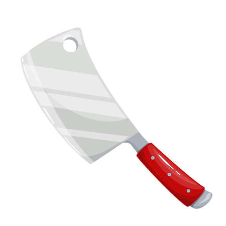 Meat kitchen cleaver, butcher knifeのイラスト素材