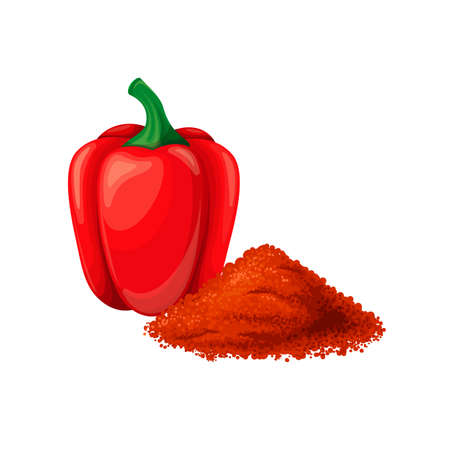 Pepper, paprika vector illustration.のイラスト素材
