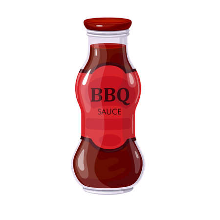 BBQ sauce in bottleのイラスト素材