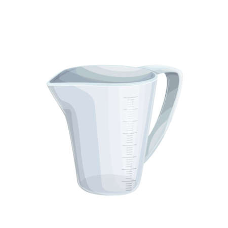 Glass or plastic empty measuring cupのイラスト素材