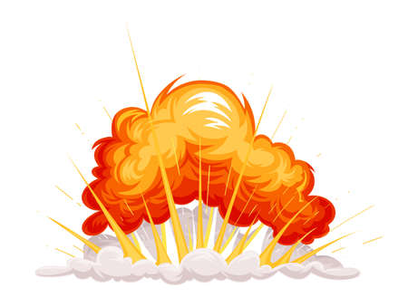 Red Explosion, cloud of fire illustration