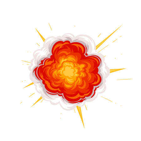 Red Explosion, cloud of fireのイラスト素材