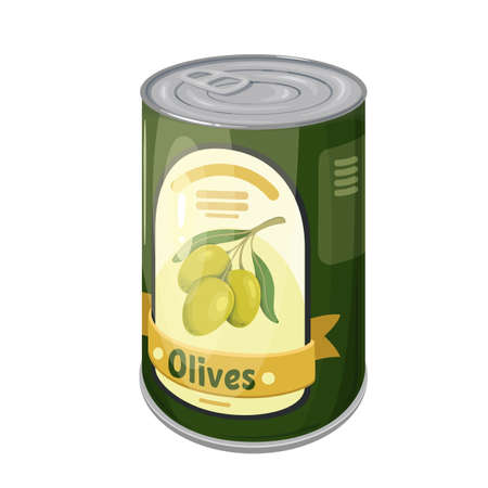 Tin can olivesのイラスト素材