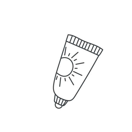 Sunscreen Cream illustrationのイラスト素材