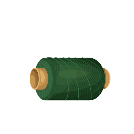Spools with green threadのイラスト素材