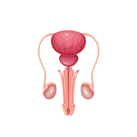 Male reproductive system, isolated human organs, medical infographic anatomical modelのイラスト素材