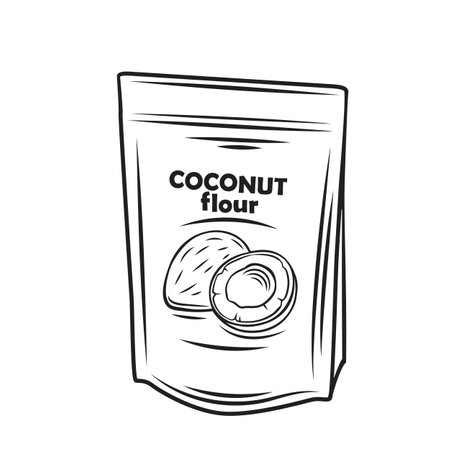 Coconut Powder Packageのイラスト素材
