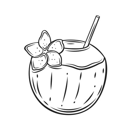 Coconut Cocktailのイラスト素材