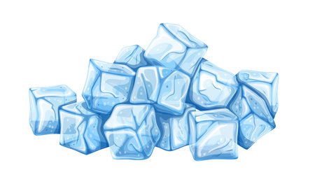 Pile of Ice Cubesのイラスト素材