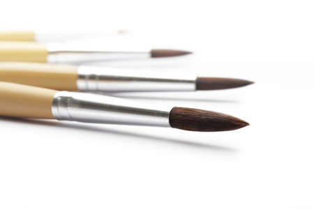 paintbrush for painter isolated on white backgroundの写真素材